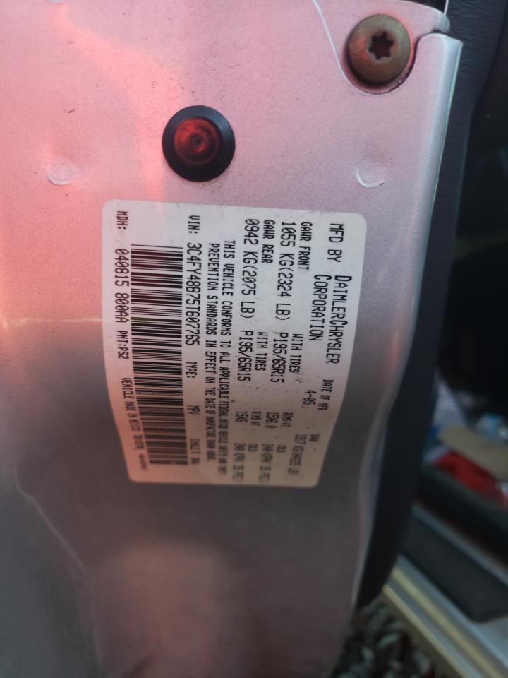 Photo 10 from auction – 2005 CHRYSLER PT CRUISER with VIN 3C4FY48B75T607765