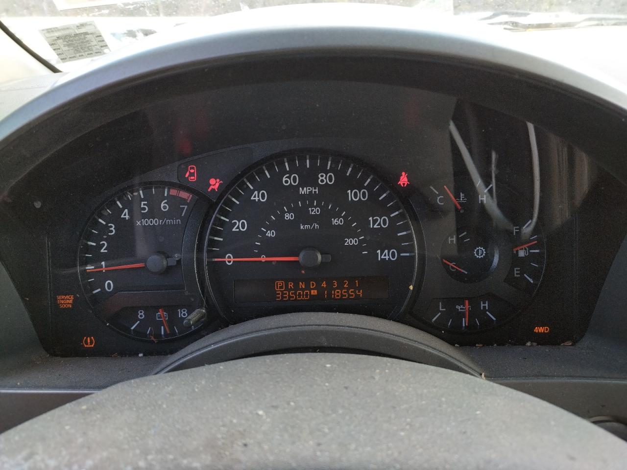 Photo 8 from auction – 2004 NISSAN ARMADA SE with VIN 5N1AA08B64N742320