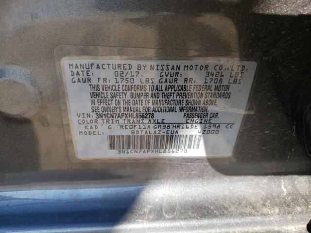Photo 10 from auction – 2017 NISSAN VERSA S with VIN 3N1CN7APXHL856278