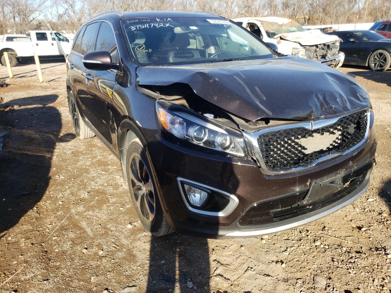 KIA SORENTO EX 2017 with VIN 5XYPH4A59HG302109 - Photo from auction