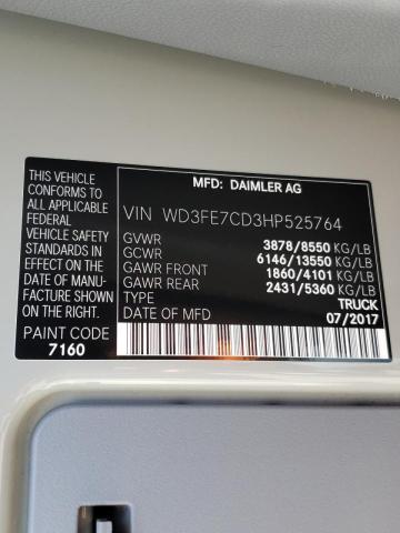 Photo 10 from auction – 2017 MERCEDES-BENZ SPRINTER 2 with VIN WD3FE7CD3HP525764