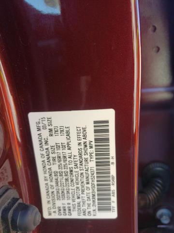Photo 10 from auction – 2015 HONDA CR-V EX with VIN 2HKRM3H50FH524371