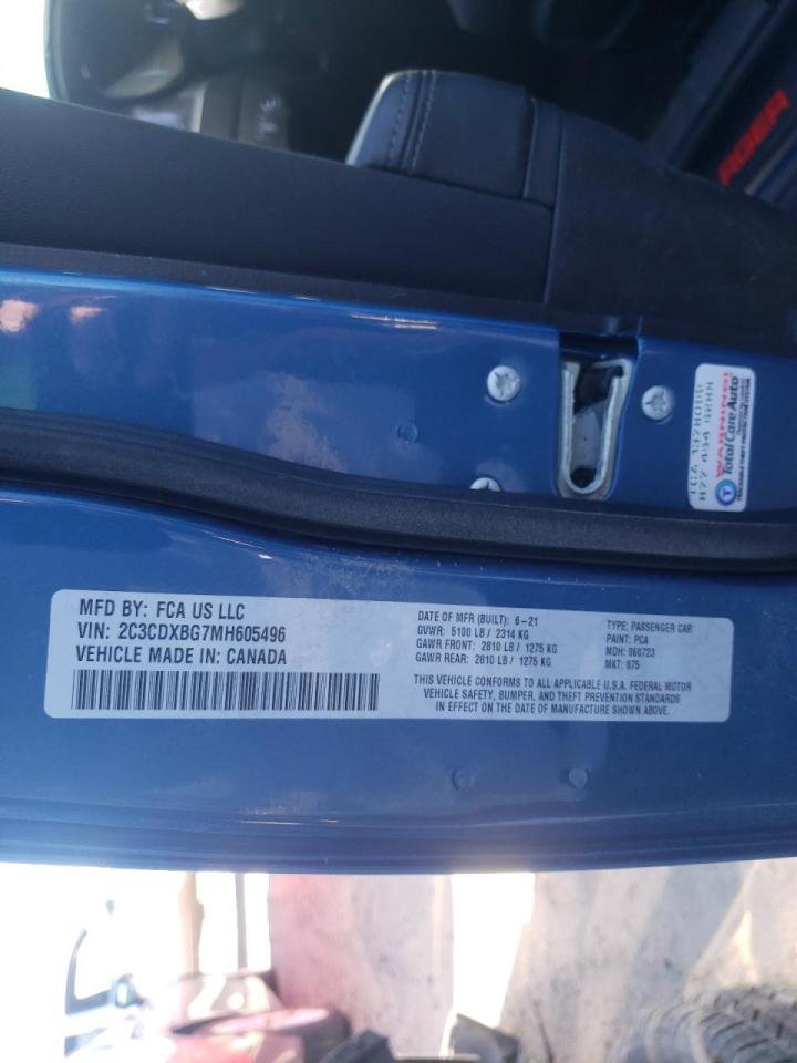 Photo 10 from auction – 2021 DODGE CHARGER SX with VIN 2C3CDXBG7MH605496