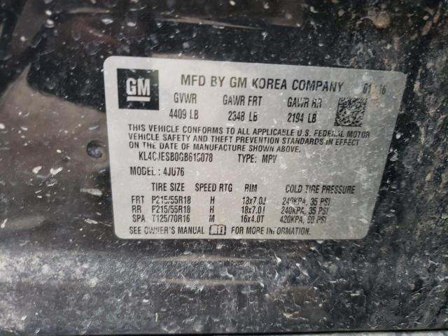 Photo 10 from auction – 2016 BUICK ENCORE with VIN KL4CJESB0GB615078