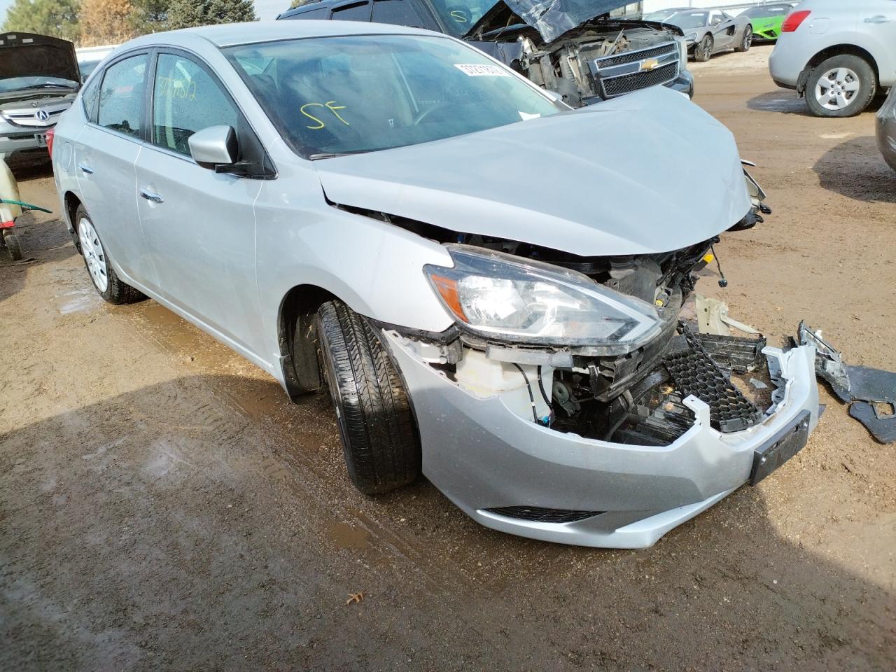 NISSAN SENTRA S 2019 with VIN 3N1AB7AP9KY214872 - Photo from auction
