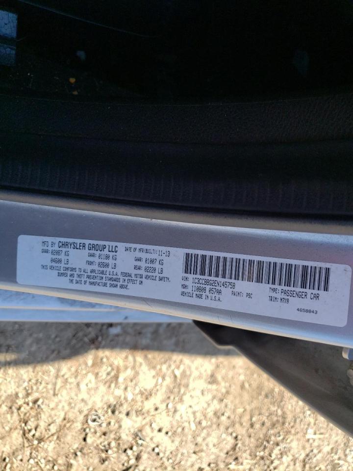 Photo 10 from auction – 2014 CHRYSLER 200 TOURIN with VIN 1C3CCBBG2EN145758
