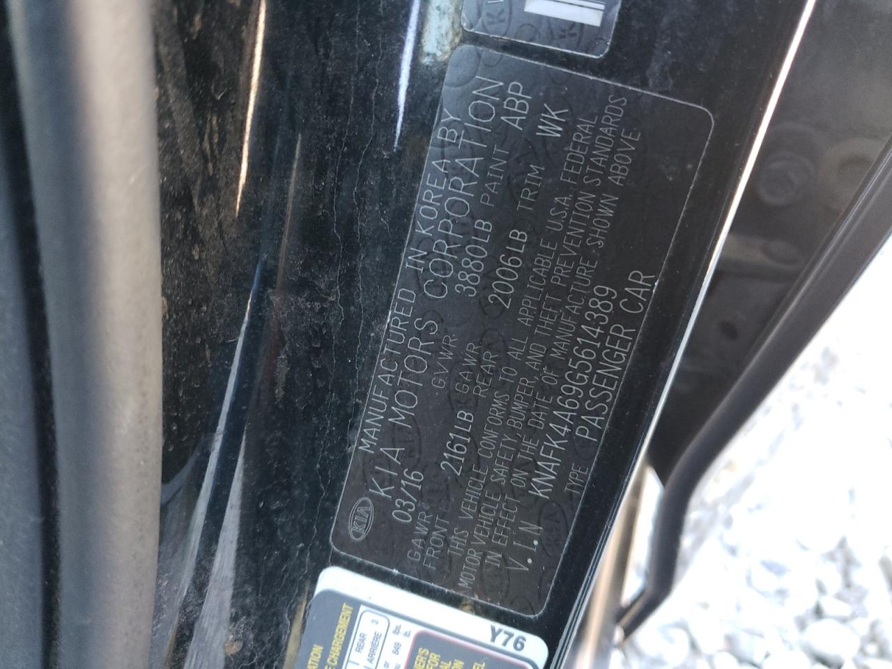 Photo 10 from auction – 2016 KIA FORTE LX with VIN KNAFK4A69G5614389