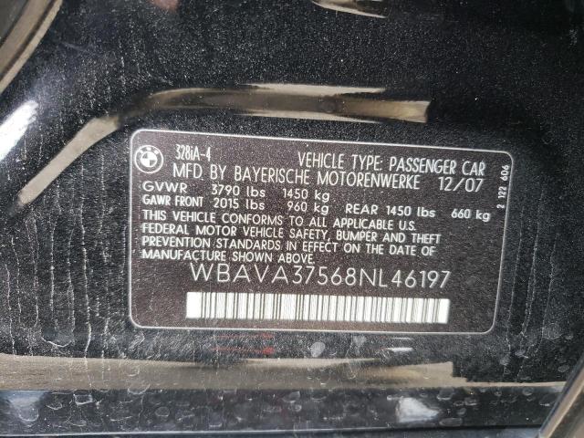 BMW 328 I 2008 with VIN WBAVA37568NL46197 - Photo from auction