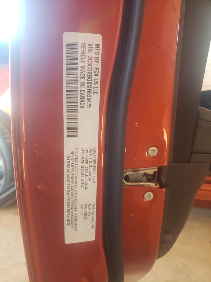 Photo 10 from auction – 2021 DODGE CHARGER SX with VIN 2C3CDXBG0MH636475
