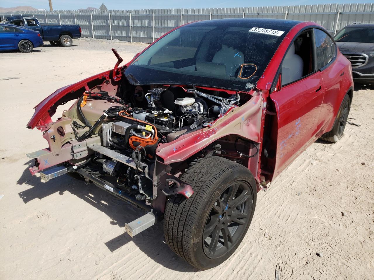 Photo 2 from auction – 2021 TESLA MODEL Y with VIN 5YJYGAEE1MF245177