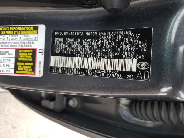 Photo 10 from auction – 2013 TOYOTA COROLLA BA with VIN 2T1BU4EE6DC015803