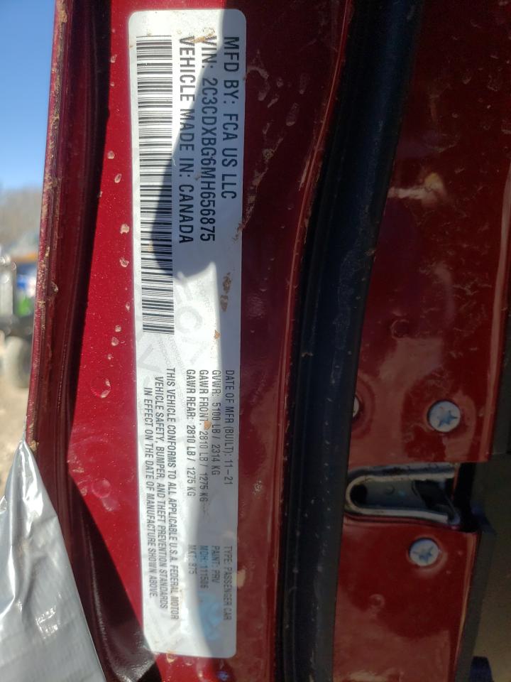 Photo 10 from auction – 2021 DODGE CHARGER SX with VIN 2C3CDXBG6MH656875