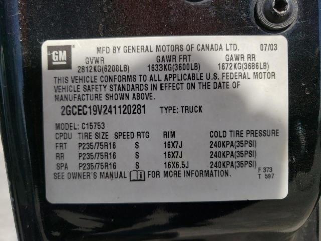 Photo 10 from auction – 2004 CHEVROLET SILVERADO with VIN 2GCEC19V241120281