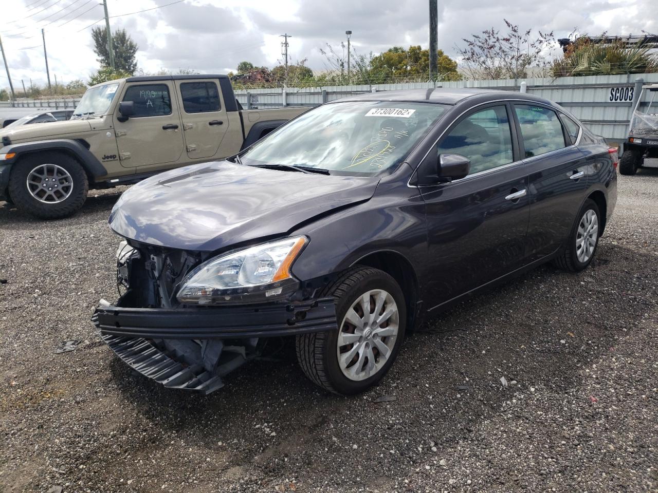Photo 2 from auction – 2014 NISSAN SENTRA S with VIN 3N1AB7AP7EY234428