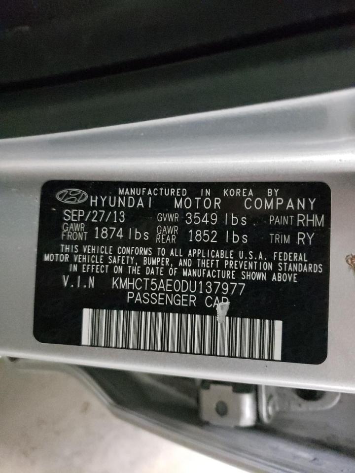 Photo 10 from auction – 2013 HYUNDAI ACCENT GLS with VIN KMHCT5AE0DU137977