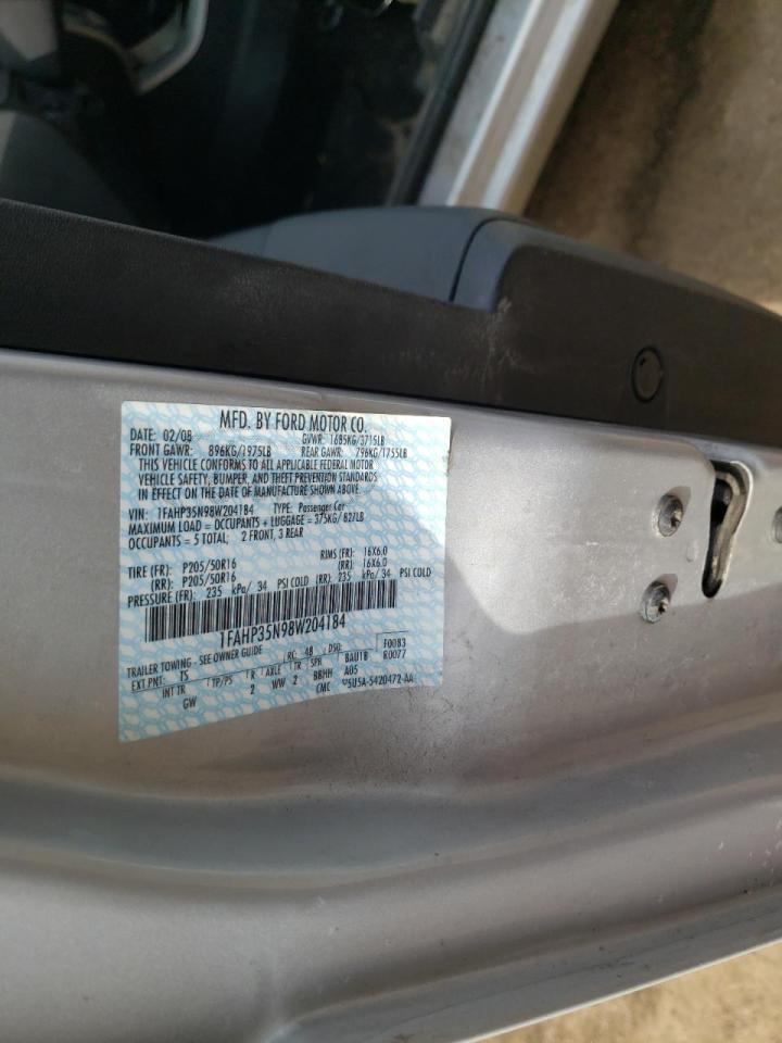 Photo 10 from auction – 2008 FORD FOCUS SE with VIN 1FAHP35N98W204184
