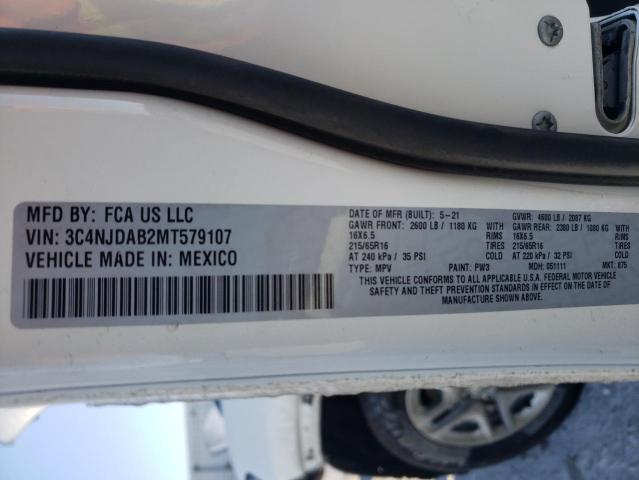 Photo 10 from auction – 2021 JEEP COMPASS SP with VIN 3C4NJDAB2MT579107