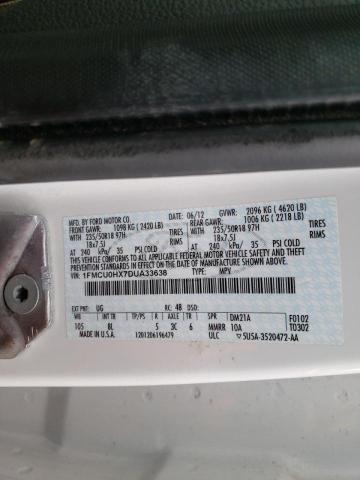 Photo 10 from auction – 2013 FORD ESCAPE SEL with VIN 1FMCU0HX7DUA33638