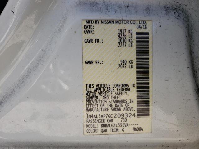 Photo 10 from auction – 2016 NISSAN ALTIMA 2.5 with VIN 1N4AL3AP7GC209324