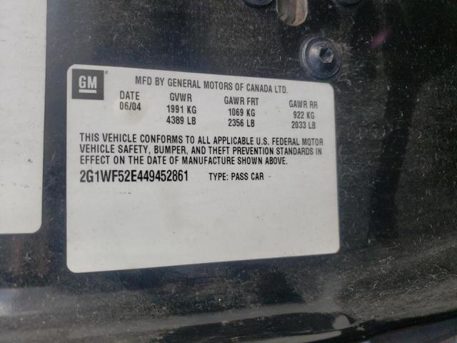Photo 10 from auction – 2004 CHEVROLET IMPALA with VIN 2G1WF52E449452861