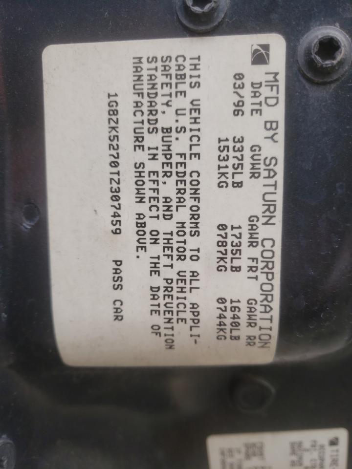 Photo 10 from auction – 1996 SATURN SL2 with VIN 1G8ZK5270TZ307459