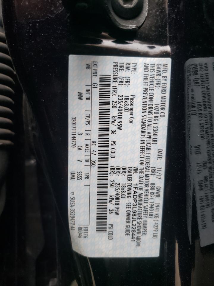 Photo 10 from auction – 2018 FORD FOCUS ST with VIN 1FADP3L98JL228441