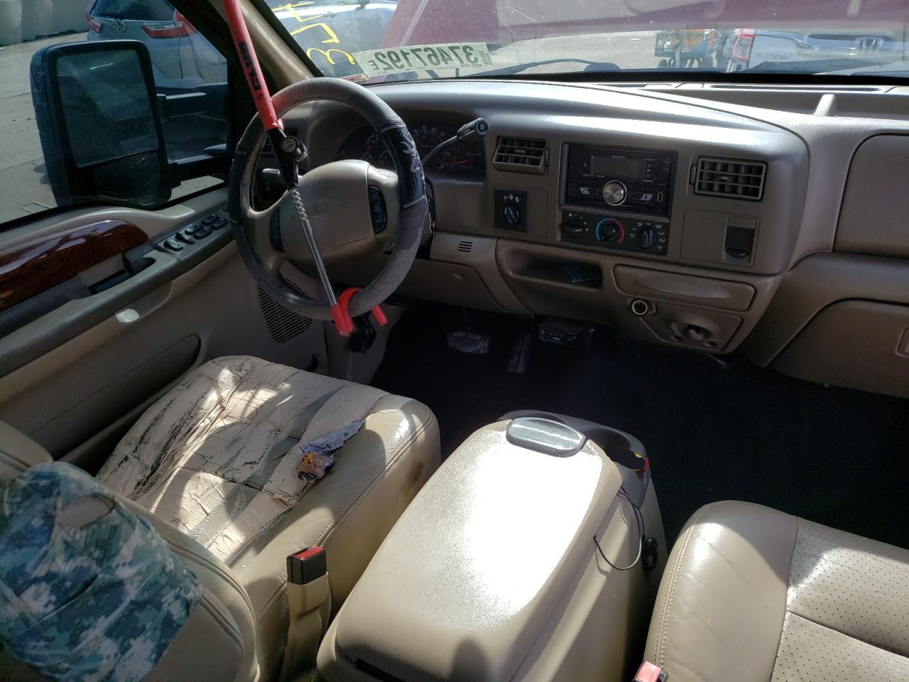Photo 9 from auction – 2001 FORD F250 SUPER with VIN 1FTNW21F21EC07836