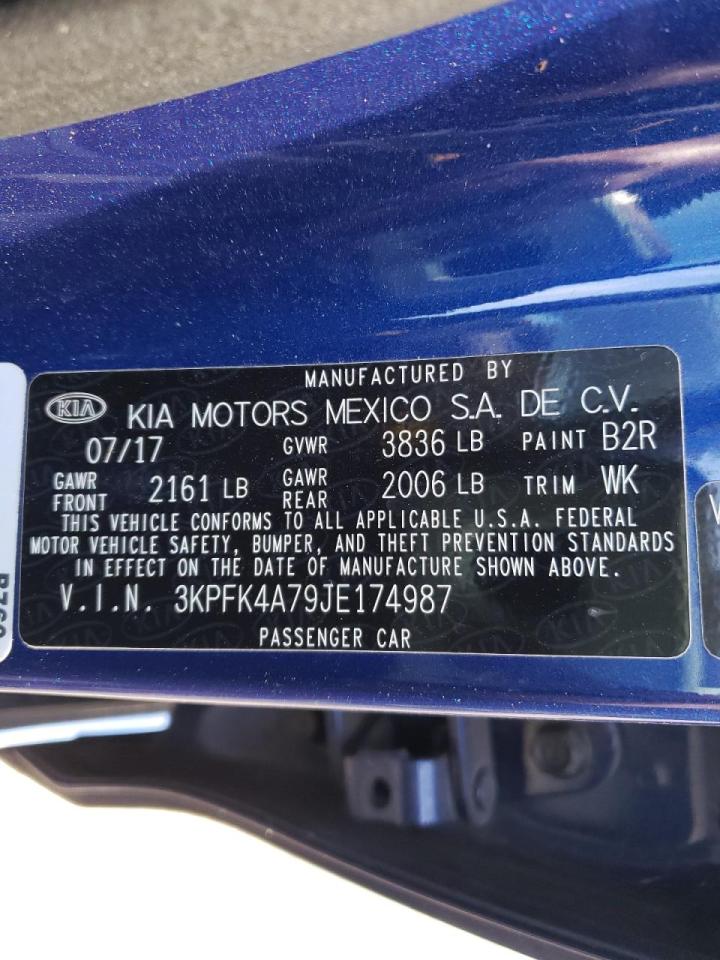 Photo 10 from auction – 2018 KIA FORTE LX with VIN 3KPFK4A79JE174987