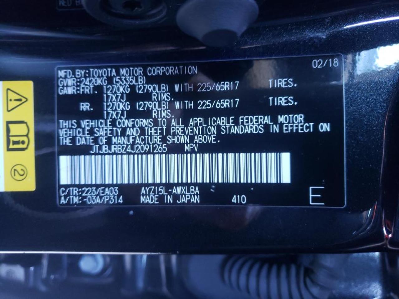 Photo 10 from auction – 2018 LEXUS NX 300H with VIN JTJBJRBZ4J2091265