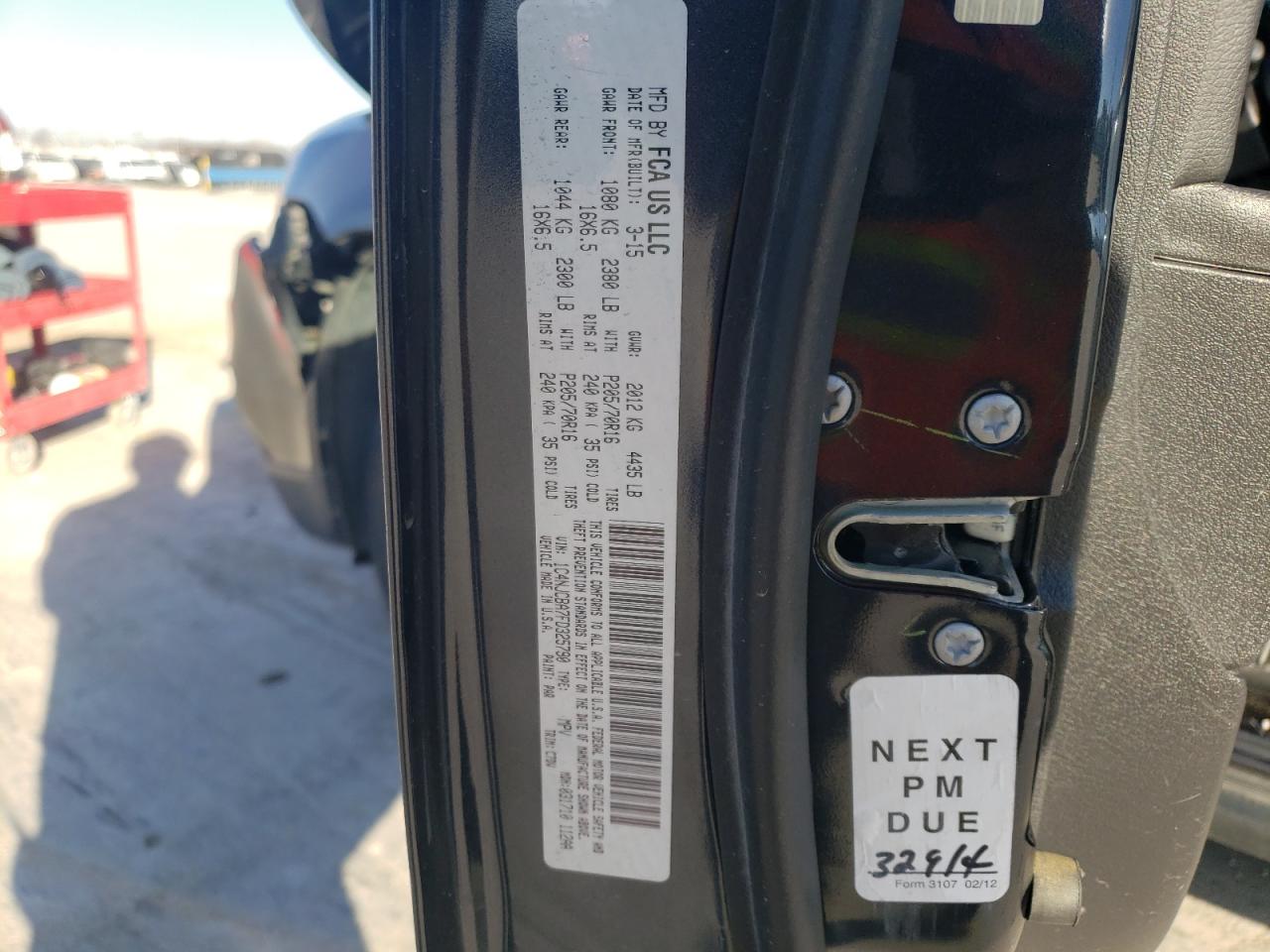 Photo 10 from auction – 2015 JEEP COMPASS SP with VIN 1C4NJCBA7FD325790