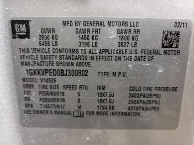 Photo 10 from auction – 2011 GMC ACADIA SLE with VIN 1GKKVPED0BJ300802