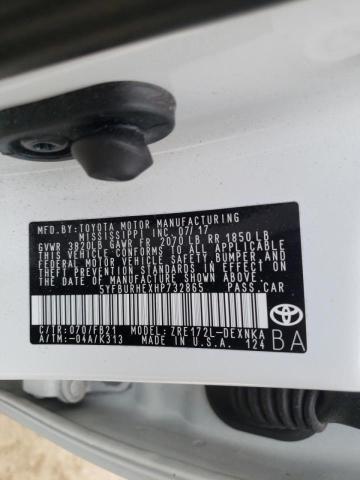 Photo 10 from auction – 2017 TOYOTA COROLLA L with VIN 5YFBURHEXHP732865