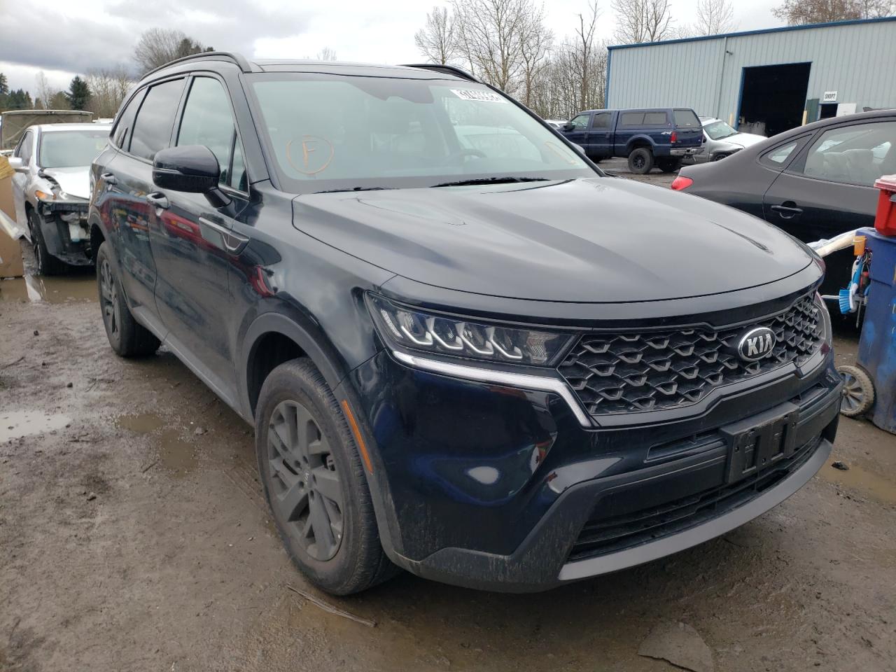KIA SORENTO S 2021 with VIN 5XYRLDLC3MG022716 - Photo from auction