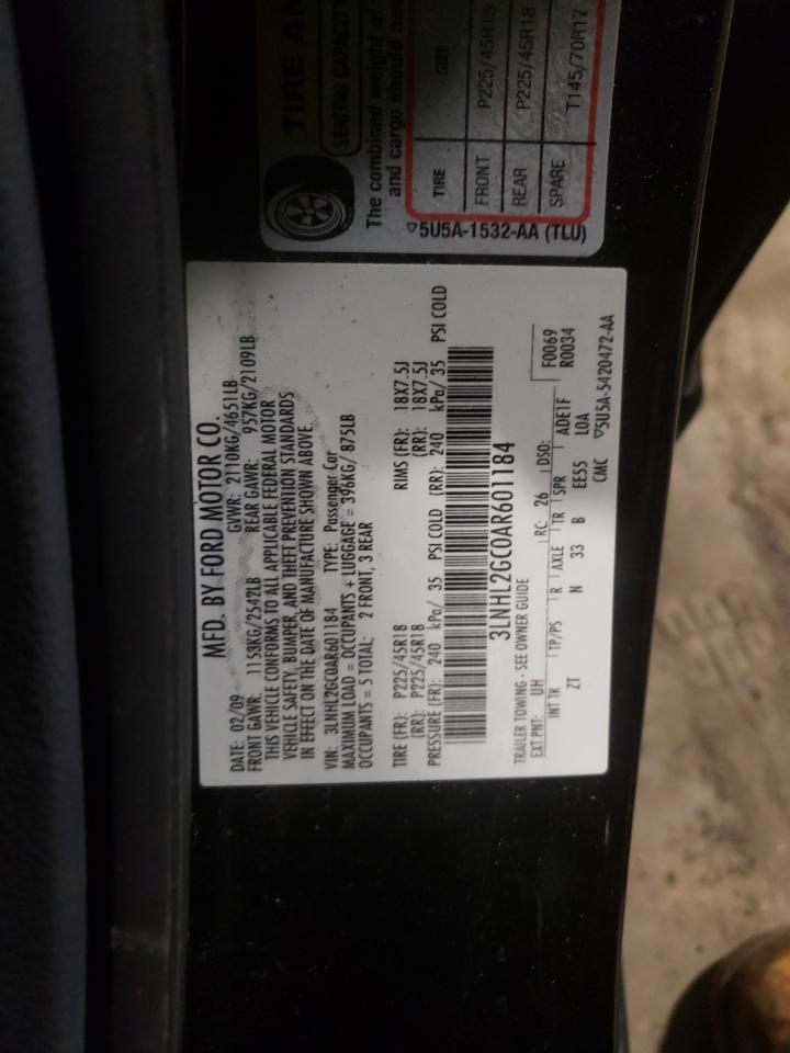 Photo 10 from auction – 2010 LINCOLN MKZ with VIN 3LNHL2GC0AR601184