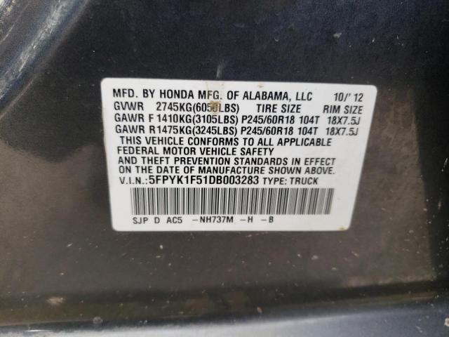 Zdjęcie 10 z aukcji – 2013 HONDA RIDGELINE z VIN 5FPYK1F51DB003283