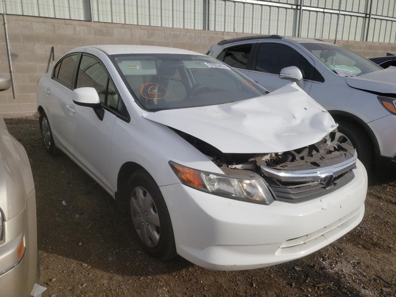 HONDA CIVIC LX 2012 with VIN 2HGFB2F57CH328987 - Photo from auction