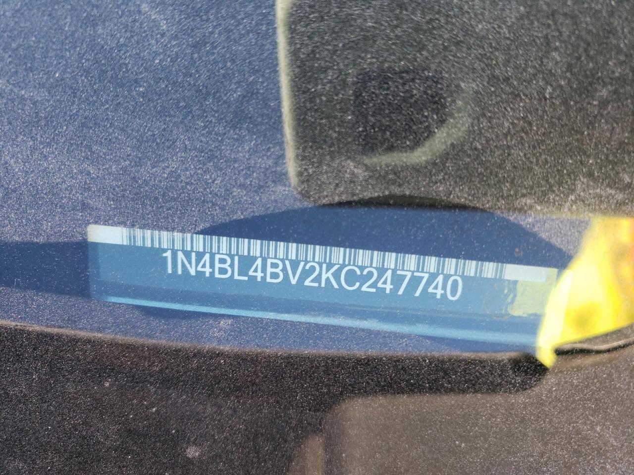 Photo 10 from auction – 2019 NISSAN ALTIMA S with VIN 1N4BL4BV2KC247740