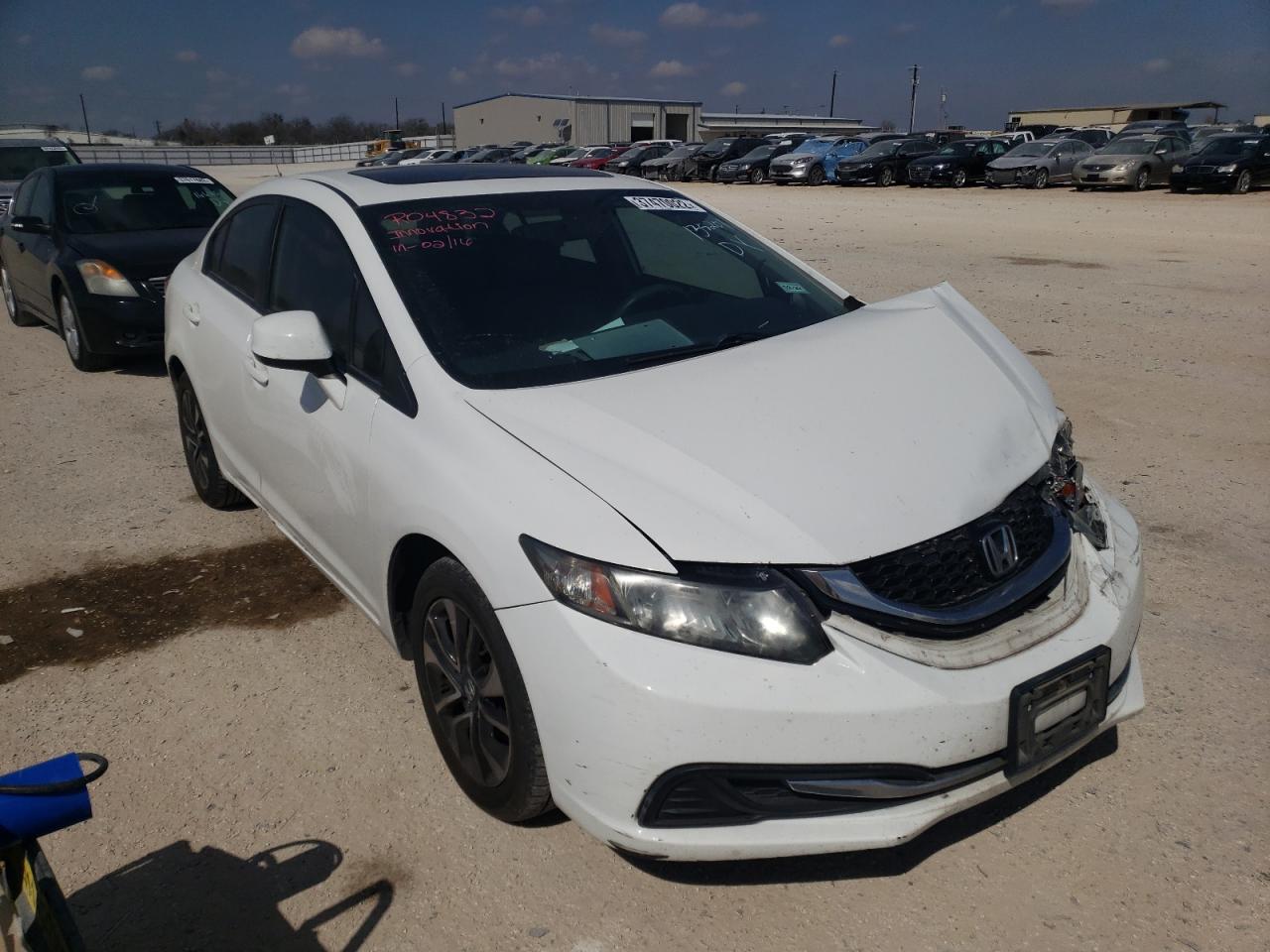 HONDA CIVIC EX 2013 with VIN 2HGFB2F89DH556615 - Photo from auction