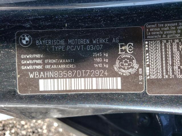 Photo 10 from auction – 2007 BMW 750 with VIN WBAHN83587DT72924