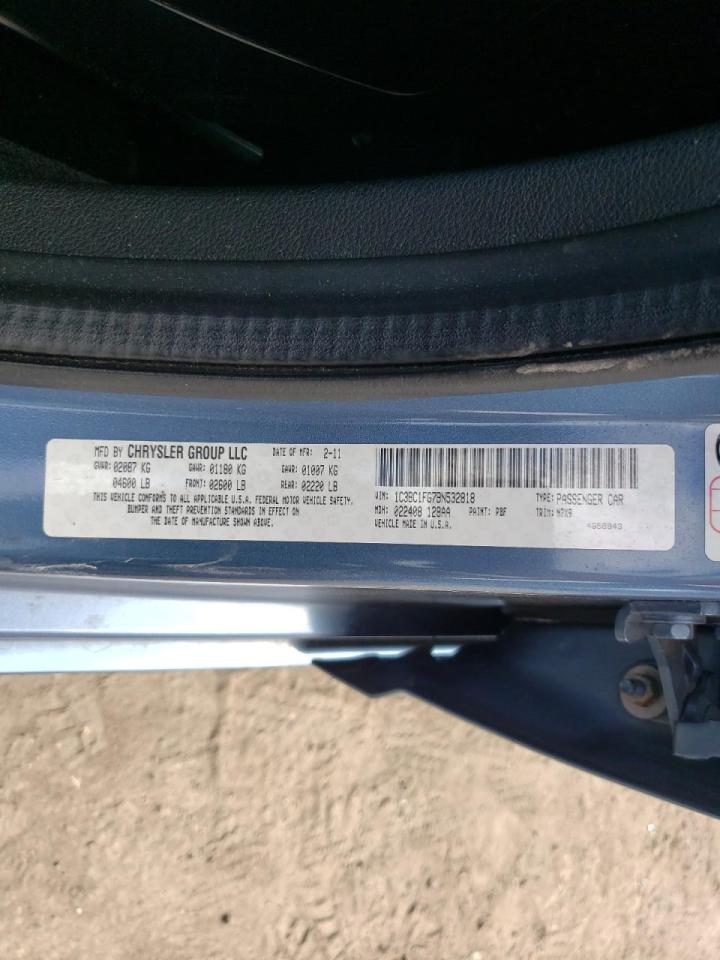 Photo 10 from auction – 2011 CHRYSLER 200 TOURIN with VIN 1C3BC1FG7BN532818