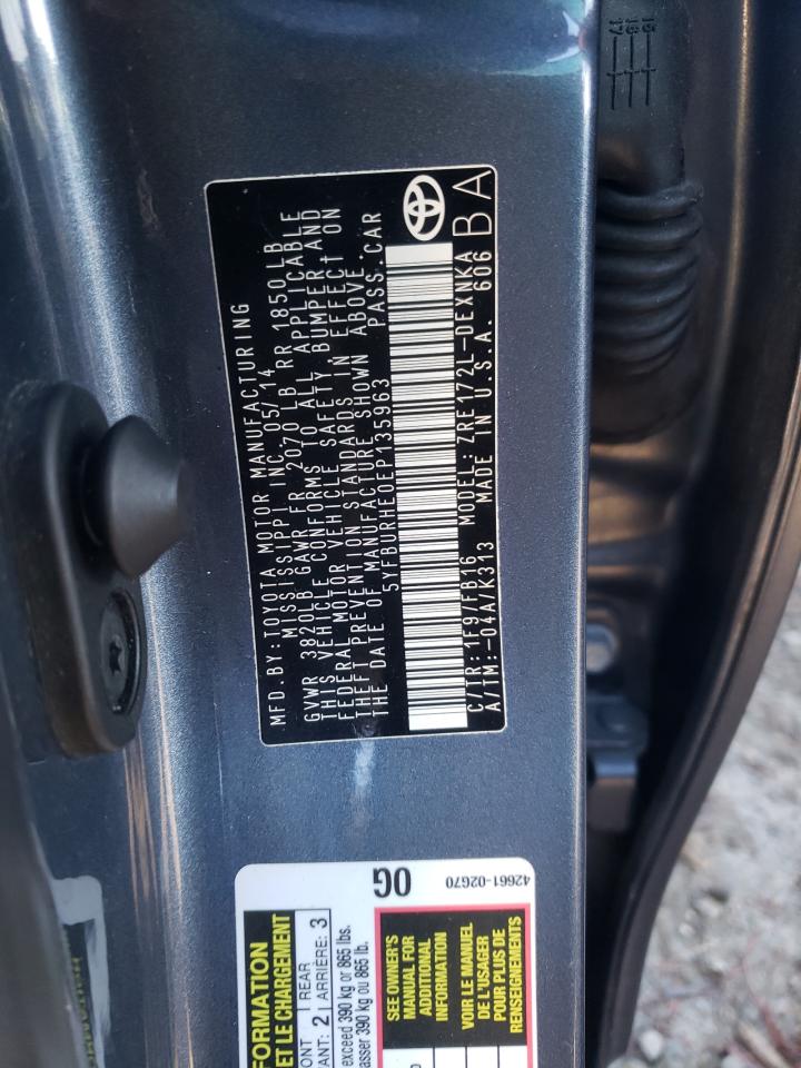 Photo 10 from auction – 2014 TOYOTA COROLLA L with VIN 5YFBURHE0EP135963
