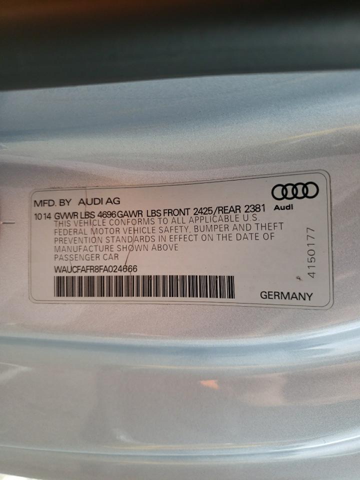 Photo 10 from auction – 2015 AUDI A5 PREMIUM with VIN WAUCFAFR8FA024666