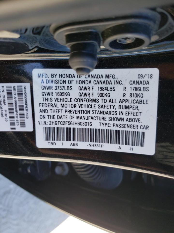 Photo 10 from auction – 2018 HONDA CIVIC LX with VIN 2HGFC2F56JH603016