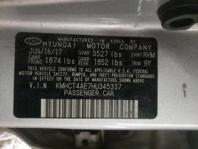 Photo 10 from auction – 2017 HYUNDAI ACCENT SE with VIN KMHCT4AE7HU345337