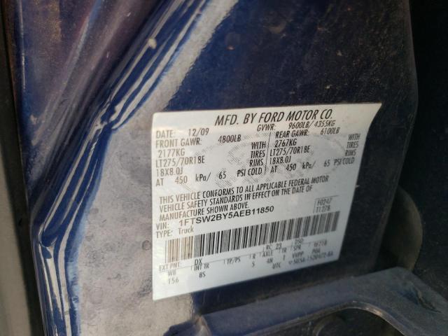 Photo 10 from auction – 2010 FORD F250 SUPER with VIN 1FTSW2BY5AEB11850