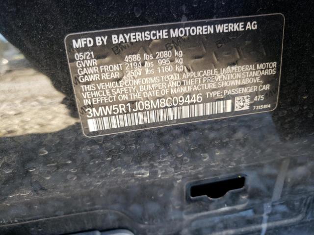 Photo 10 from auction – 2021 BMW 330I with VIN 3MW5R1J08M8C09446