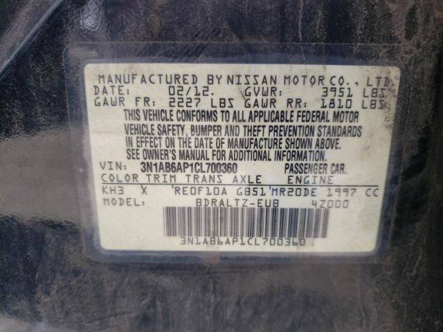 Photo 10 from auction – 2012 NISSAN SENTRA 2.0 with VIN 3N1AB6AP1CL700360