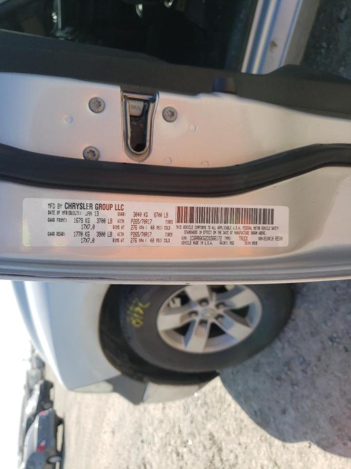 Photo 10 from auction – 2013 DODGE RAM 1500 with VIN 1C6RR6KG2DS566172