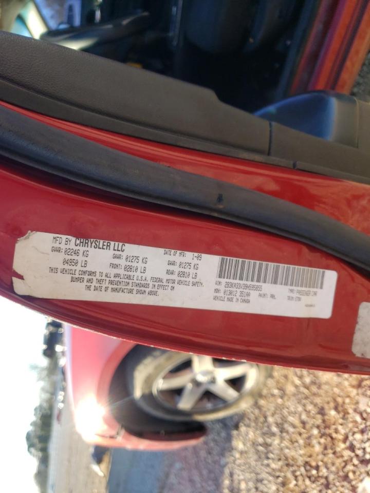Photo 10 from auction – 2009 DODGE CHARGER SX with VIN 2B3KA33V39H595855