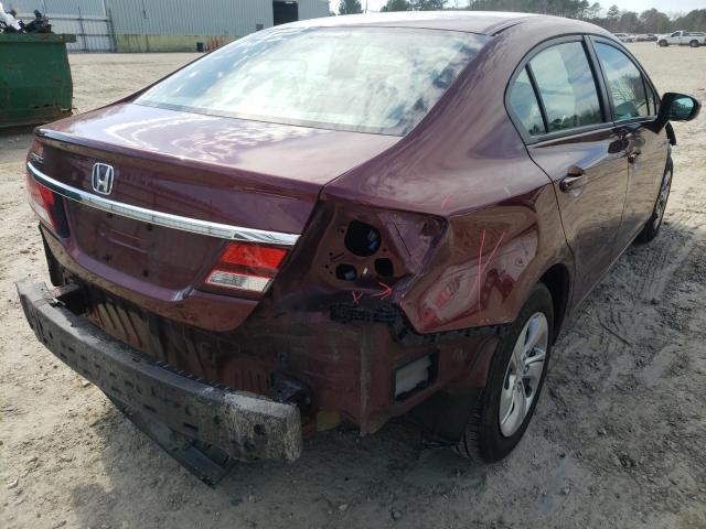 Photo 4 from auction – 2014 HONDA CIVIC LX with VIN 2HGFB2F59EH553589